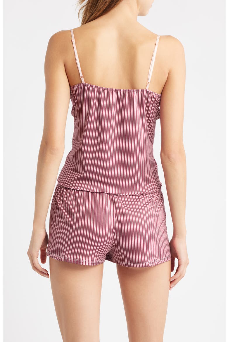 Gigi Stripe Lace Trim Crop Camisole, Alternate, color, PINK STRIPED