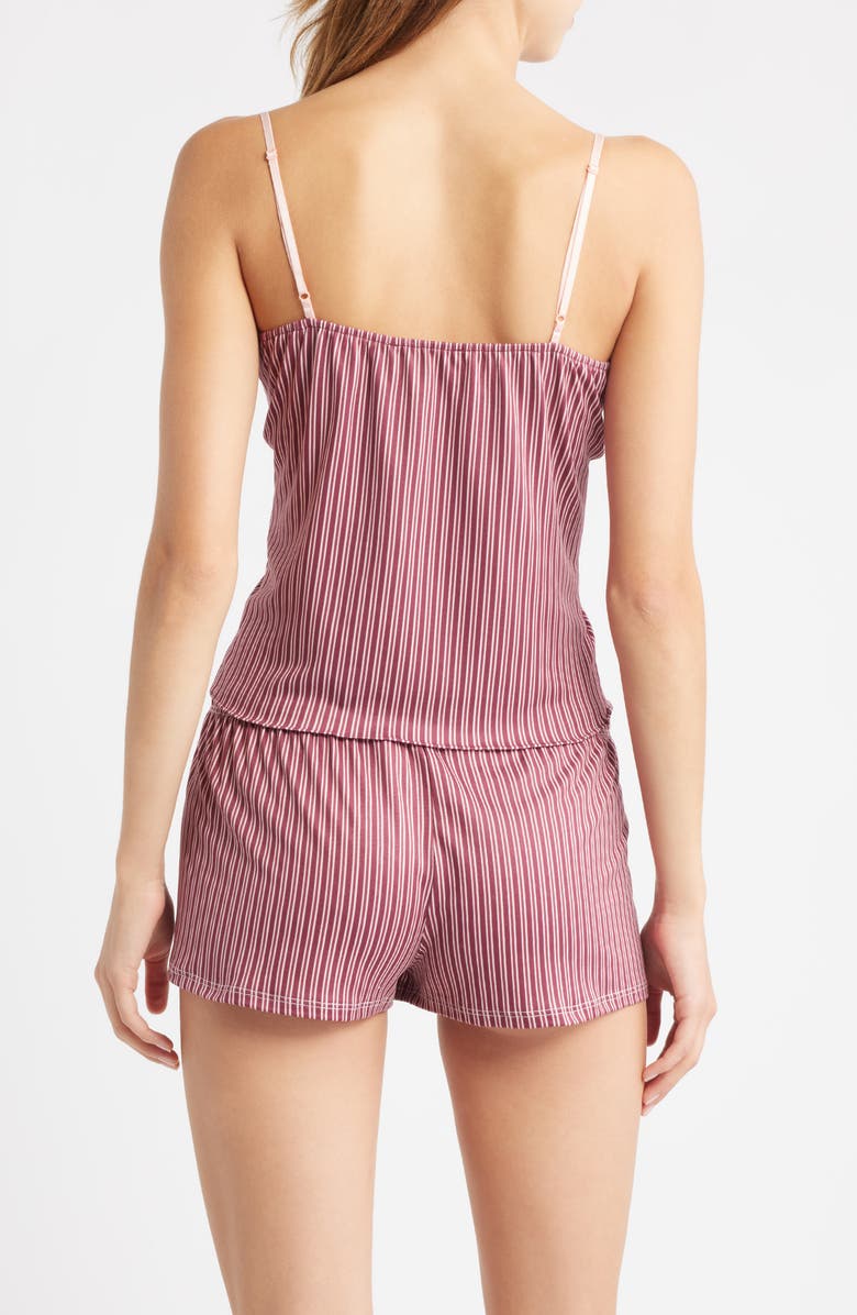 Bella Venice Gigi Stripe Lace Trim Crop Camisole, Alternate, color, Pink Striped