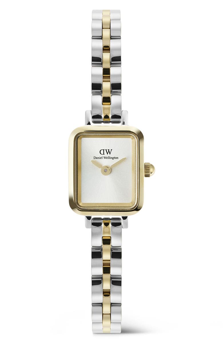 Daniel Wellington Quadro Mini Arch Bracelet Watch, 15mm x 18mm, Main, color, Silver-Tone