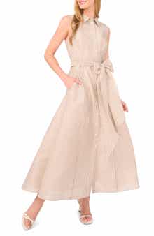 Ted Baker Stripe Sleeveless Midi Shirtdress