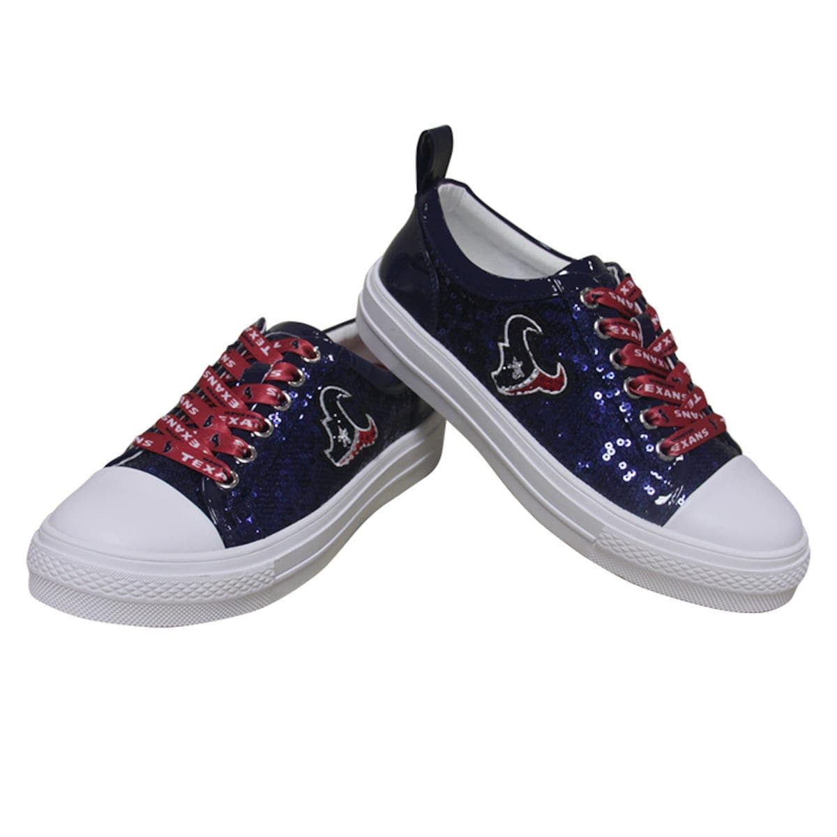 CUCE Women's Cuce Navy Houston Texans Team Sequin Sneakers, Alternate, color, 