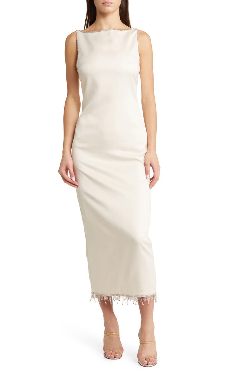 HOUSE OF CB Rhinestone Straps Gown, Alternate, color, 