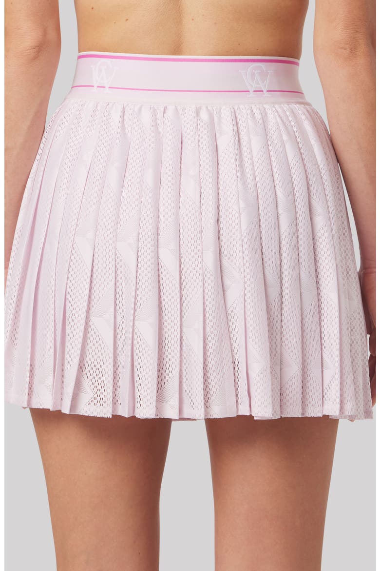 Celine Pleated Golf Miniskirt, Alternate, color, PETAL PINK