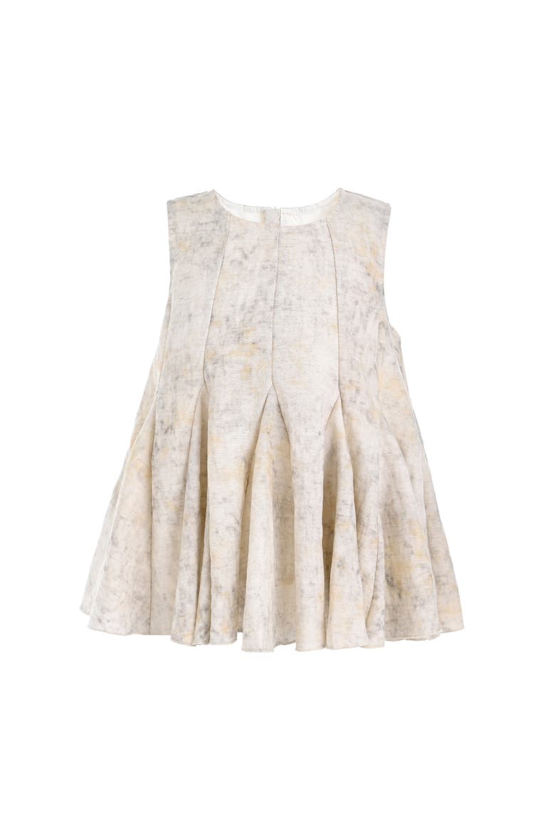 Marble Pleated Two-Piece Set, Alternate, color, Ivory