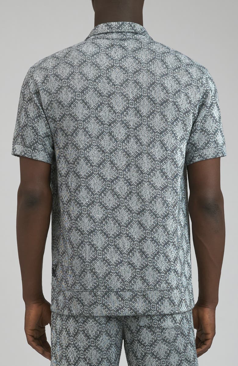 PRPS Beippu Jacquard Short Sleeve Button-Up Shirt, Alternate, color, 