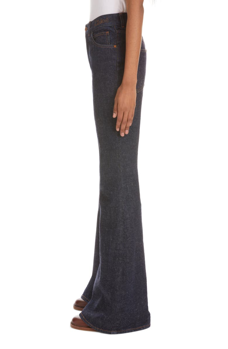 Chloé Wide Leg Cotton & Hemp Jeans, Alternate, color, 