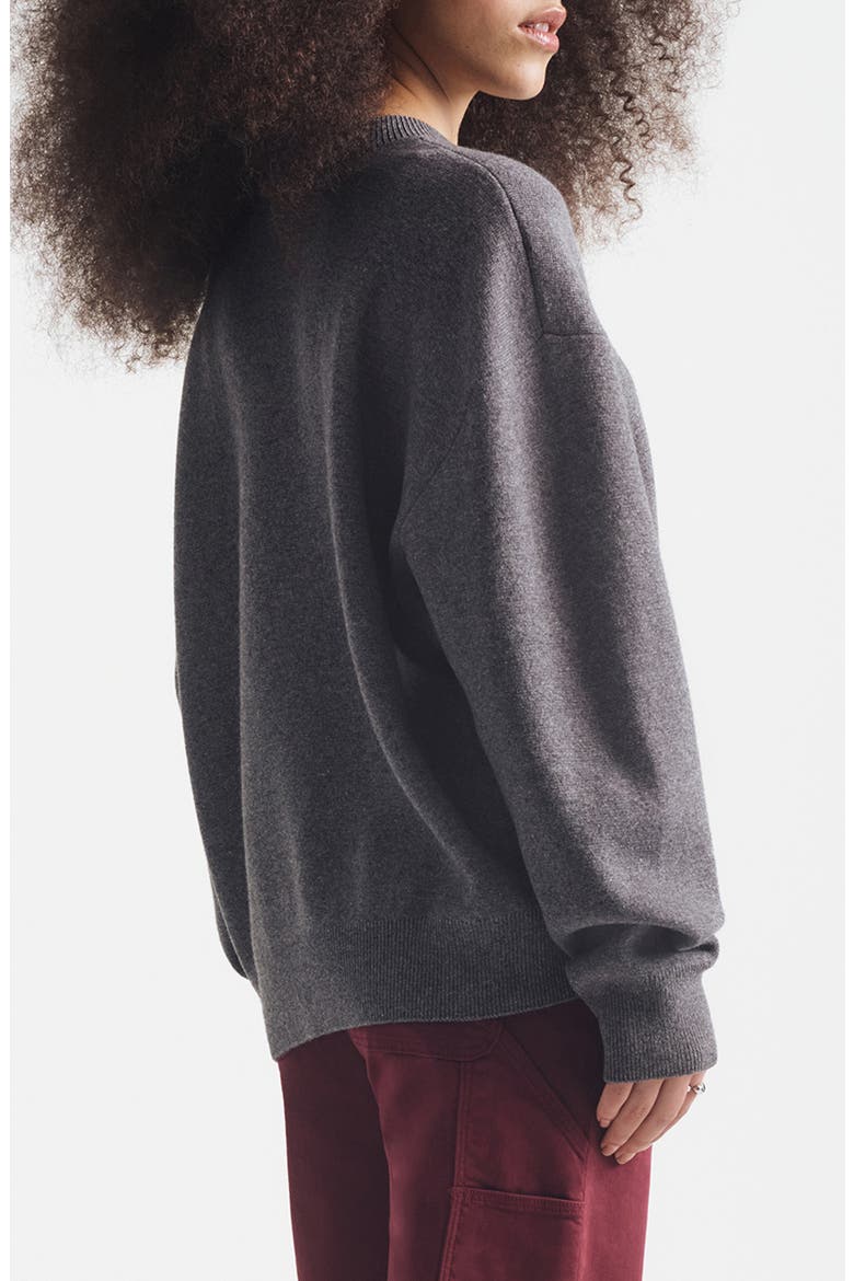 Logo Crewneck Sweater, Alternate, color, DARK GREY MELANGE