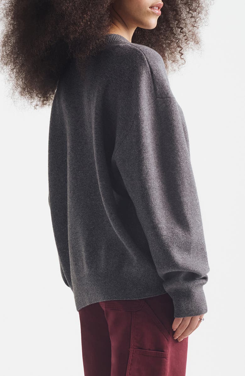 Brooklyn Industries Logo Crewneck Sweater, Alternate, color, Dark Grey Melange