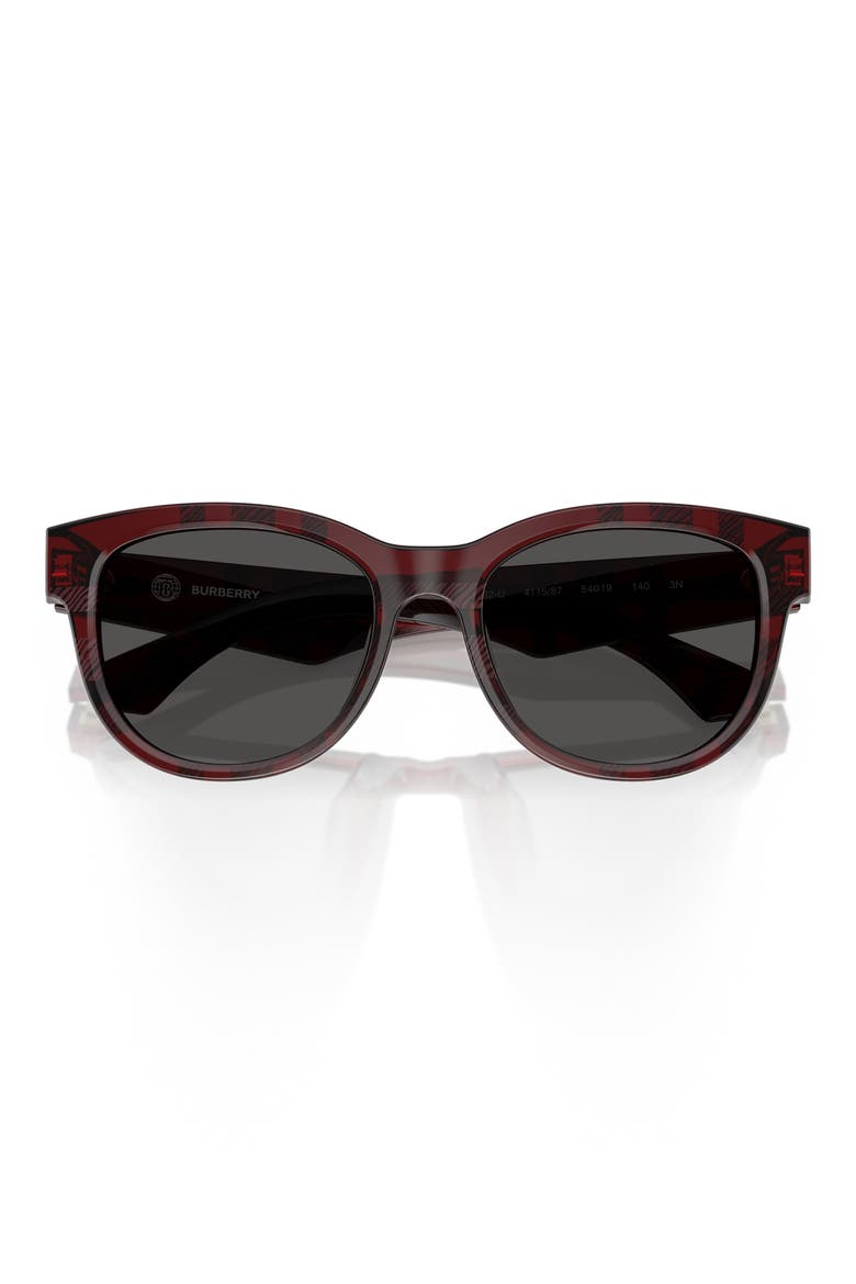 54mm Round Sunglasses, Alternate, color, MATTE RED