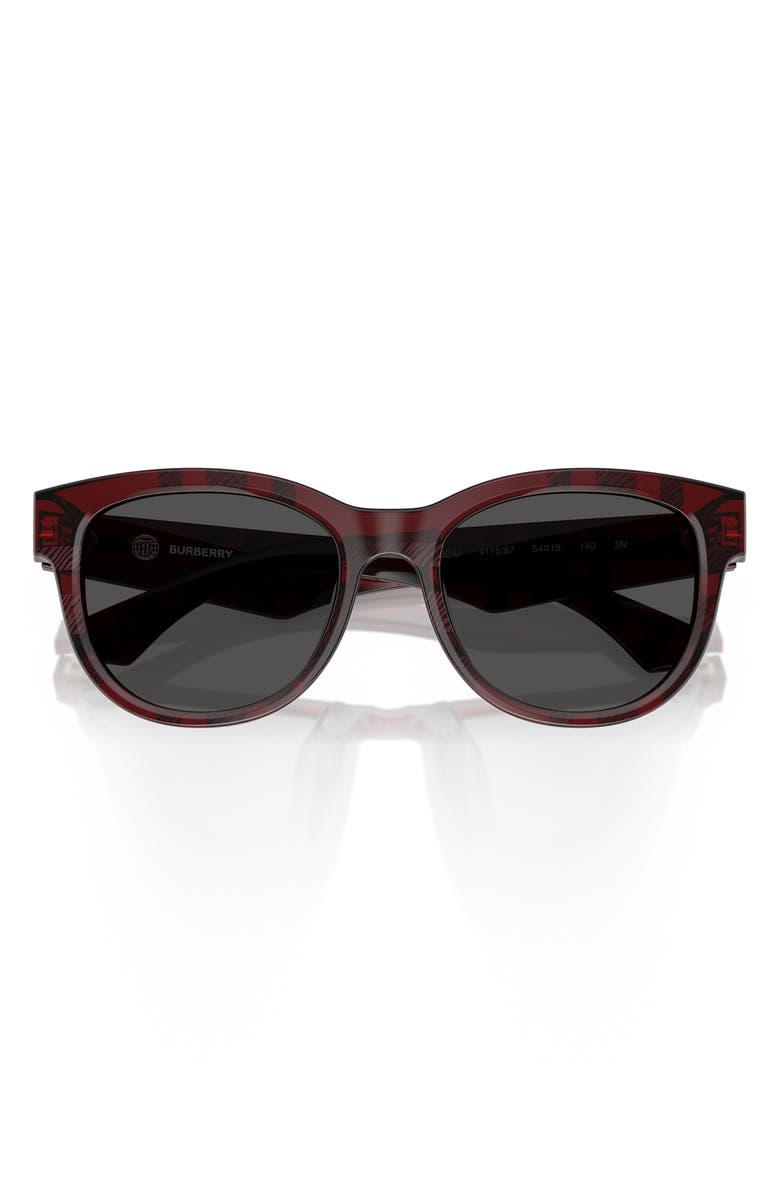 Burberry 54mm Round Sunglasses, Alternate, color, Matte Red