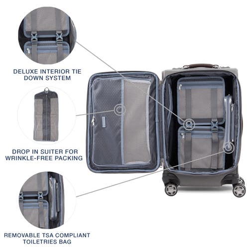 Travelpro Platinum Elite Softside Expandable Carry-on 21-inch Luggage In Vintage Grey