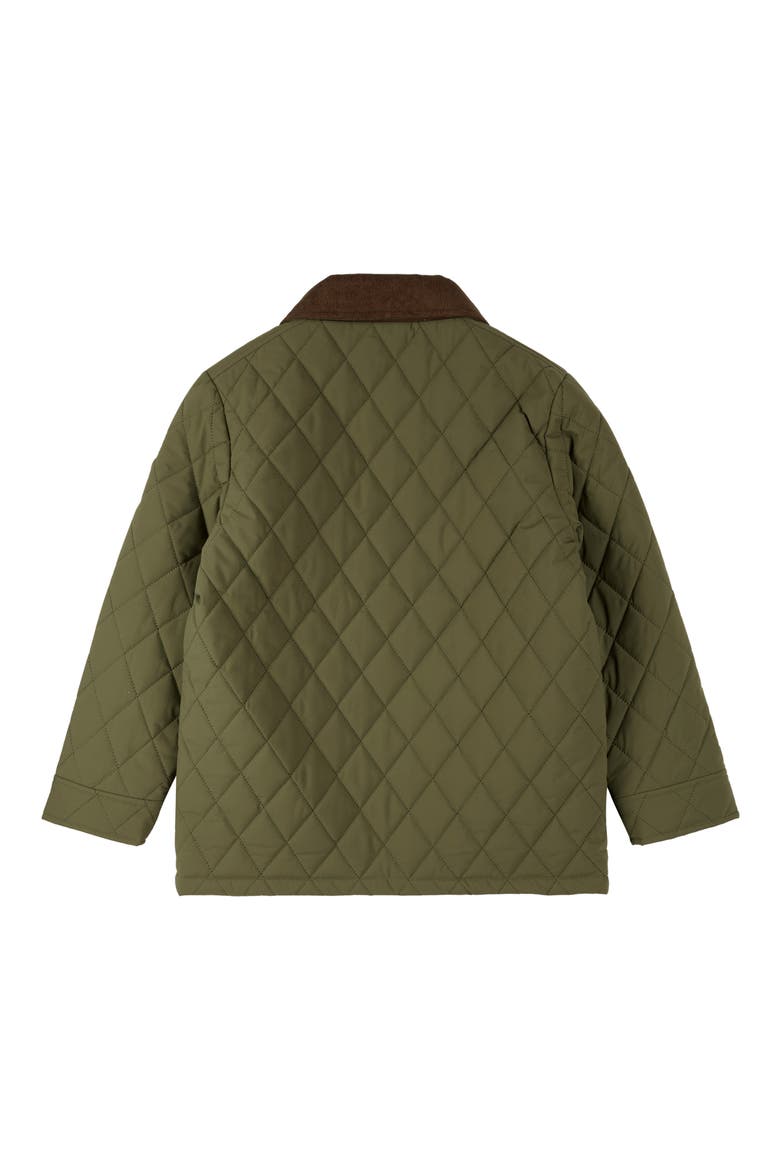 Kids' Water Repellent Diamond Quilted Jacket, Alternate, color, OLIVE GREEN