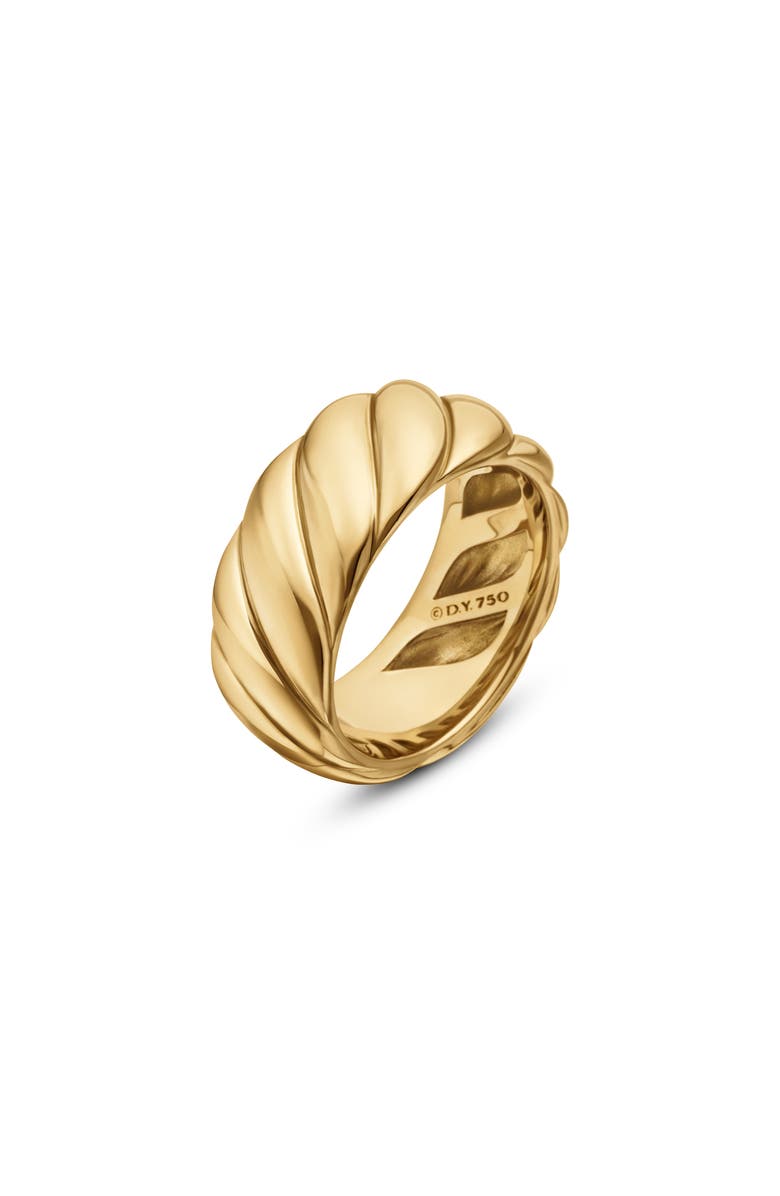 David Yurman Sculpted Cable Band Ring in 18K Yellow Gold, Alternate, color, 18K Yellow Gold