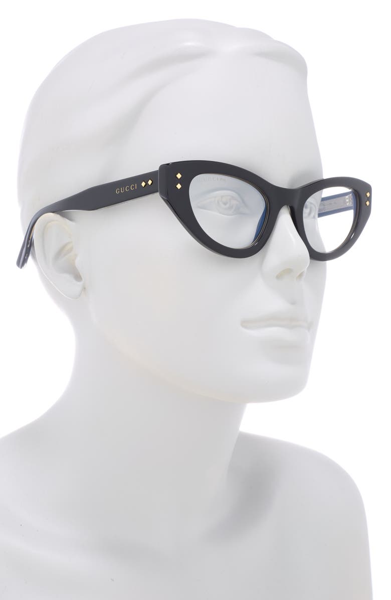 Gucci 49mm Cat Eye Optical Glasses, Alternate, color,