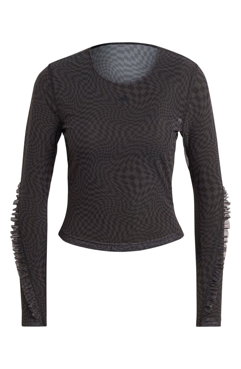 adidas Print Clash Long Sleeve Yoga Shirt, Alternate, color, 