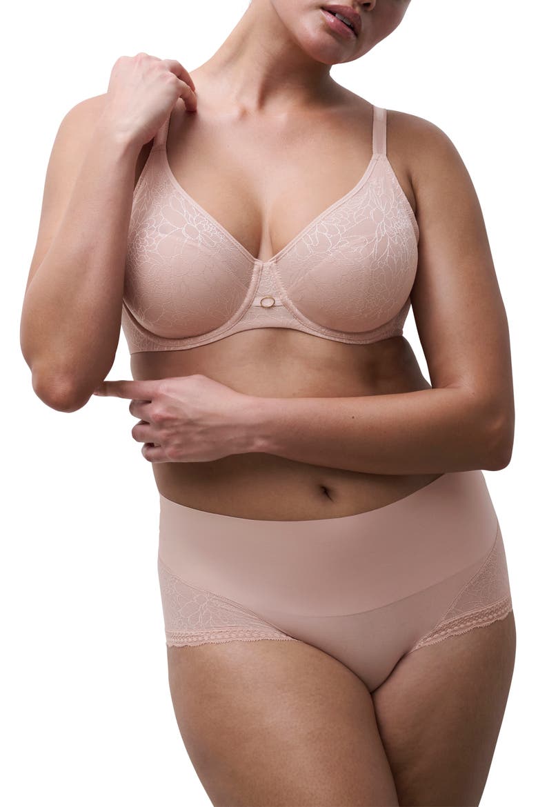 Belle Seamless Underwire Bra, Alternate, color, ROSE