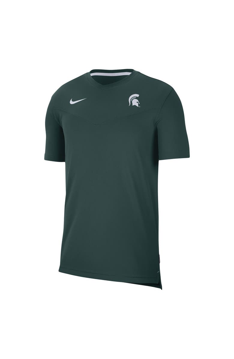 Nike Men's Nike Green Michigan State Spartans 2022 Coaches UV Performance T-Shirt, Alternate, color, Green