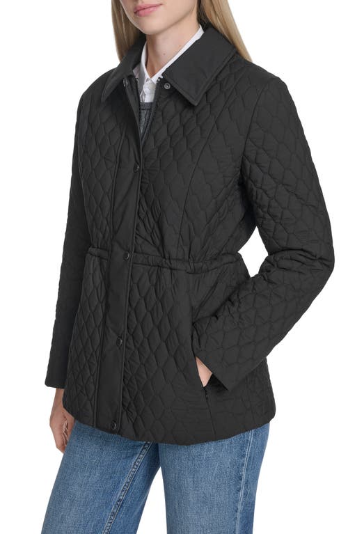 Cole Haan Honeycomb Quilted Jacket In Black