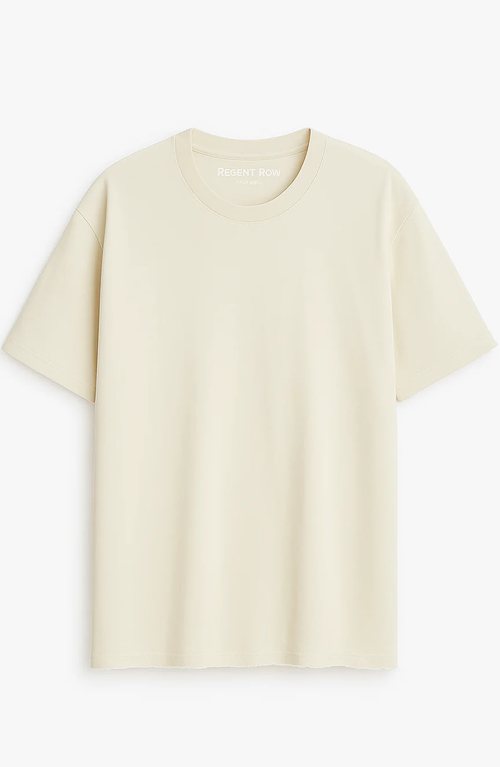 Regent Row Organic Cotton Crew Neck Tee In White