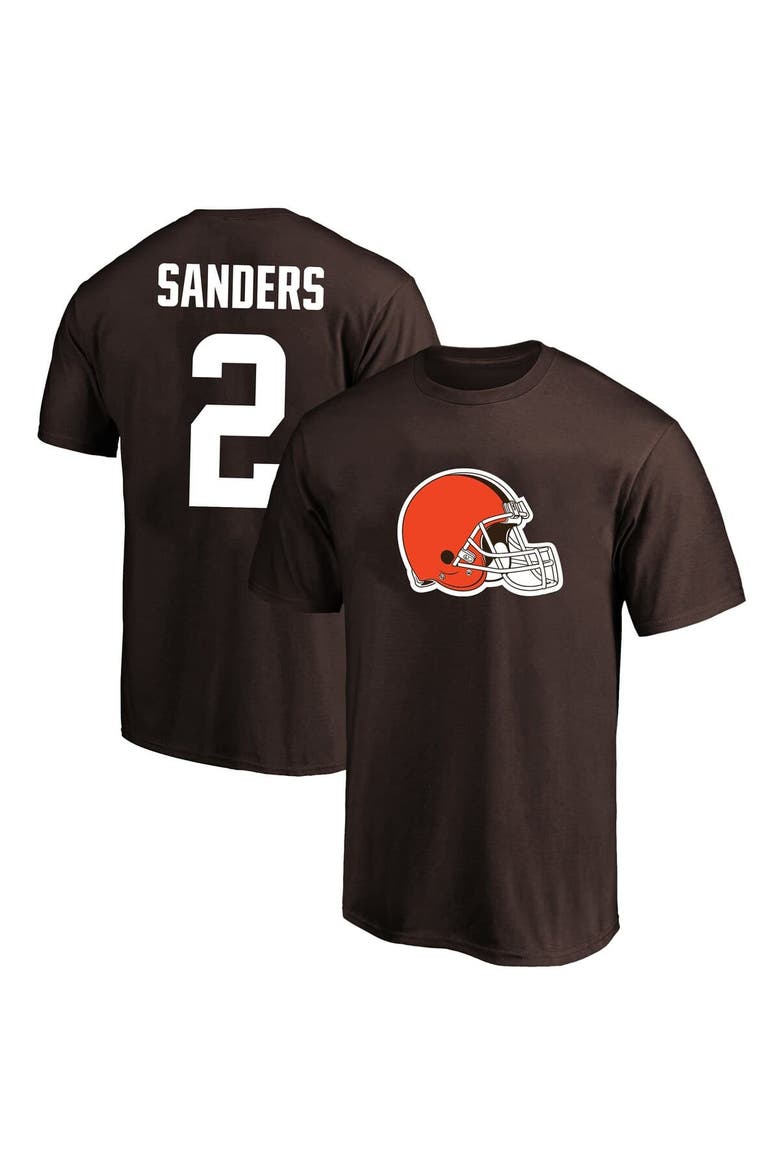 Men's Fanatics Shedeur Sanders Brown Cleveland Browns Big & Tall Name & Number T-Shirt, Main, color, Brown