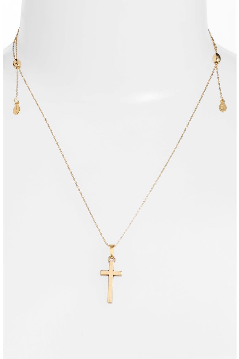 Cross Pendant Necklace, Alternate, color, GOLD