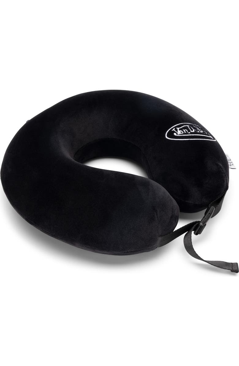 Von Dutch Classic Memory Foam Travel Neck Pillow, Alternate, color, Black