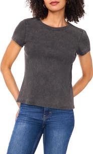 Halogen® Ribbed Washed T-Shirt