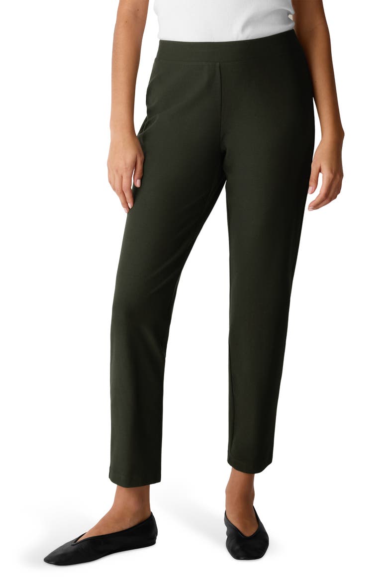 Slim Ankle Pants, Main, color, SEAWEED
