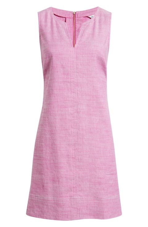 Palm-a-Dora Split Neck Bay Shift Dress