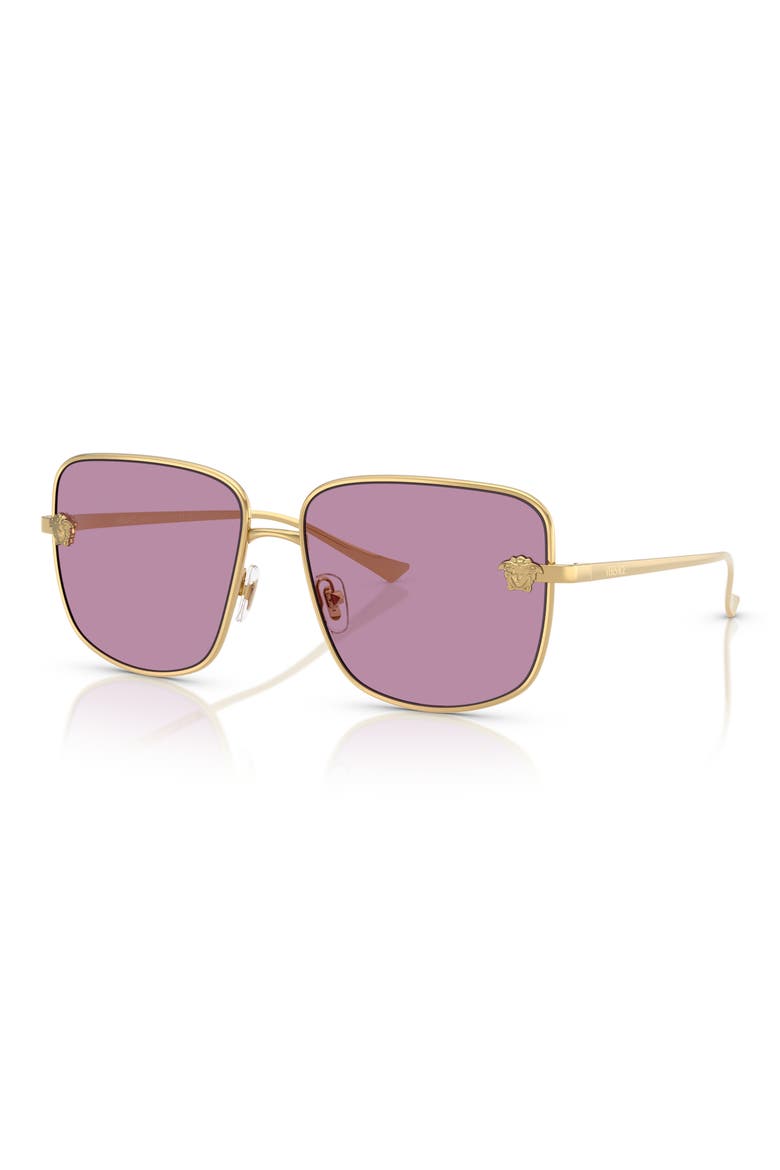 59mm Square Sunglasses, Alternate, color, GOLD/ PINK