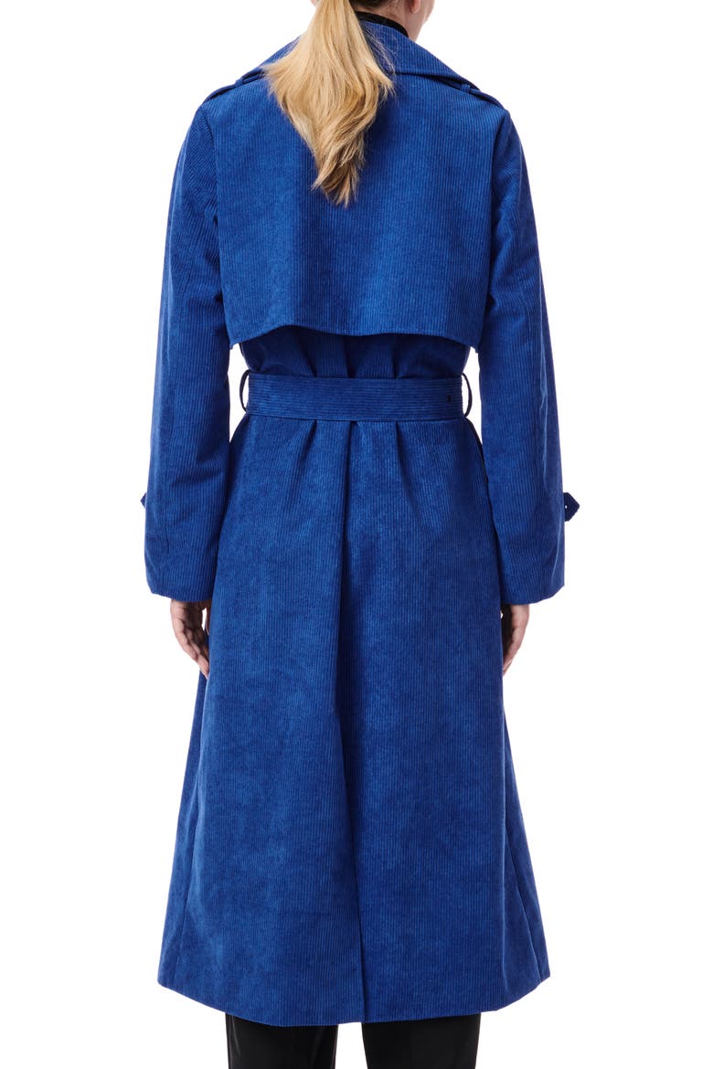 Corduroy Trench Coat, Alternate, color, BLUE