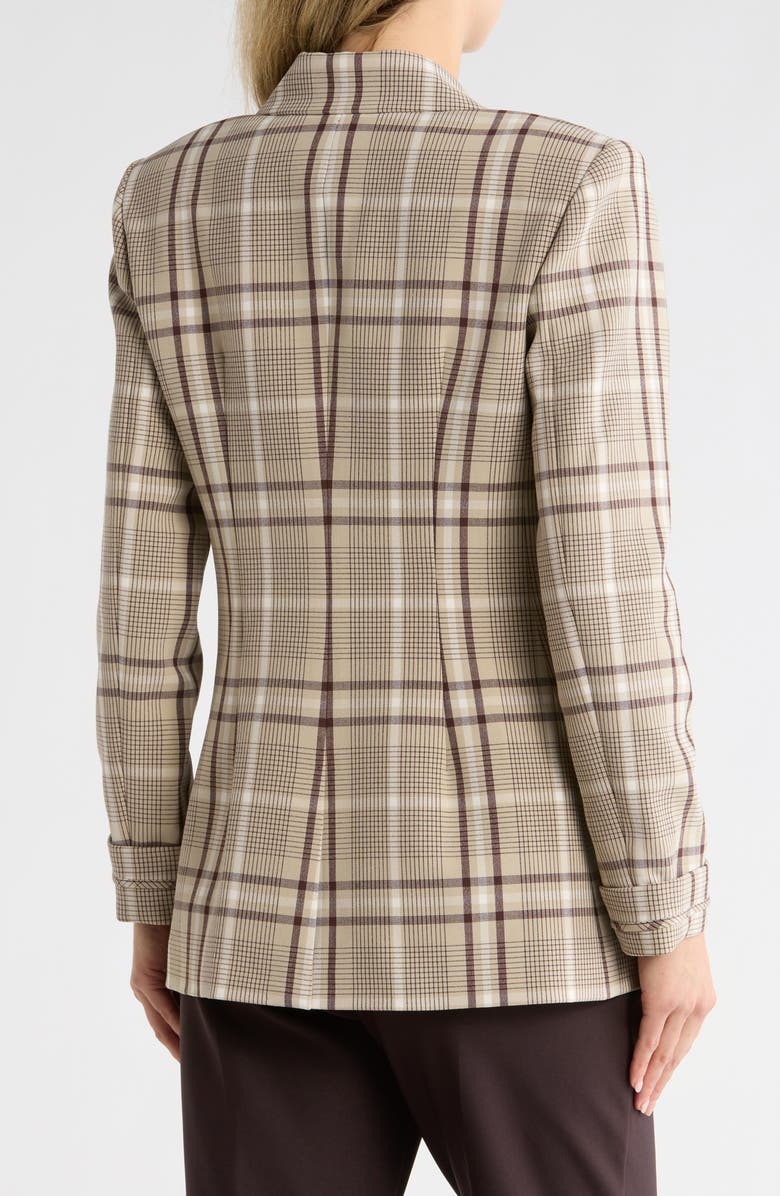 Simkhai Lillie Plaid Notch Lapel Blazer, Alternate, color, Sand Plaid