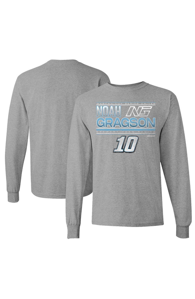 STEWART-HAAS RACING Men's Stewart-Haas Racing Team Collection Gray Noah Gragson Name & Number Long Sleeve T-Shirt, Alternate, color, 