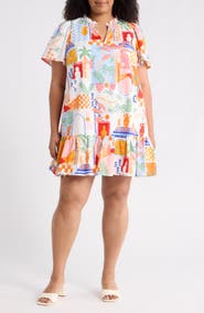 SUGARLIPS Petrolia Print Minidress
