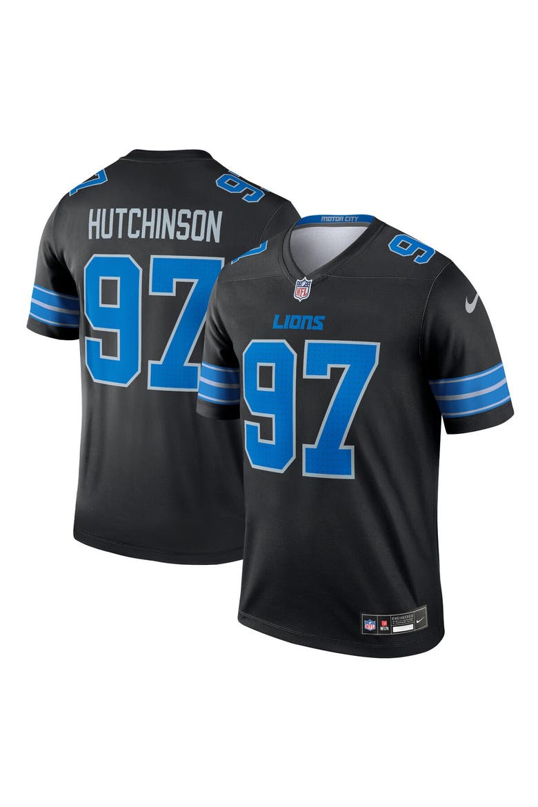 Men's Nike Aidan Hutchinson Black Detroit Lions Legend Jersey, Main, color, Black