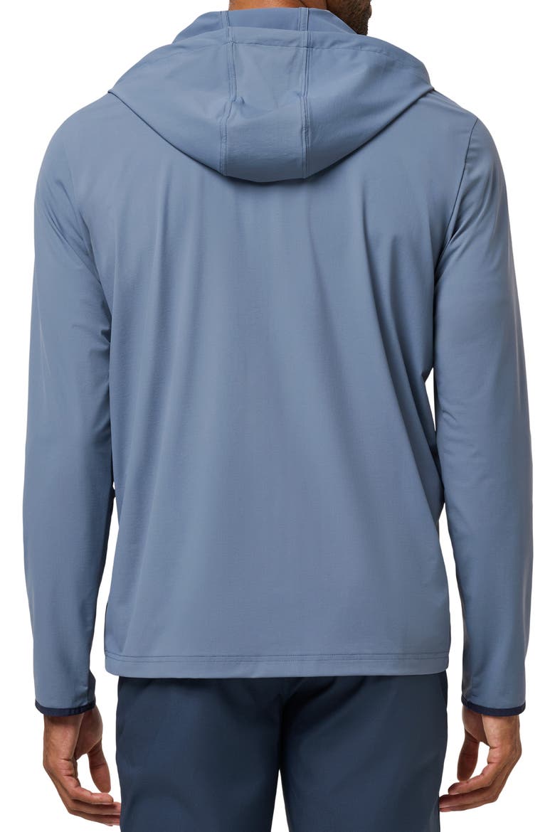 Hero Hour Performance Half Zip Hoodie, Alternate, color, BERING SEA