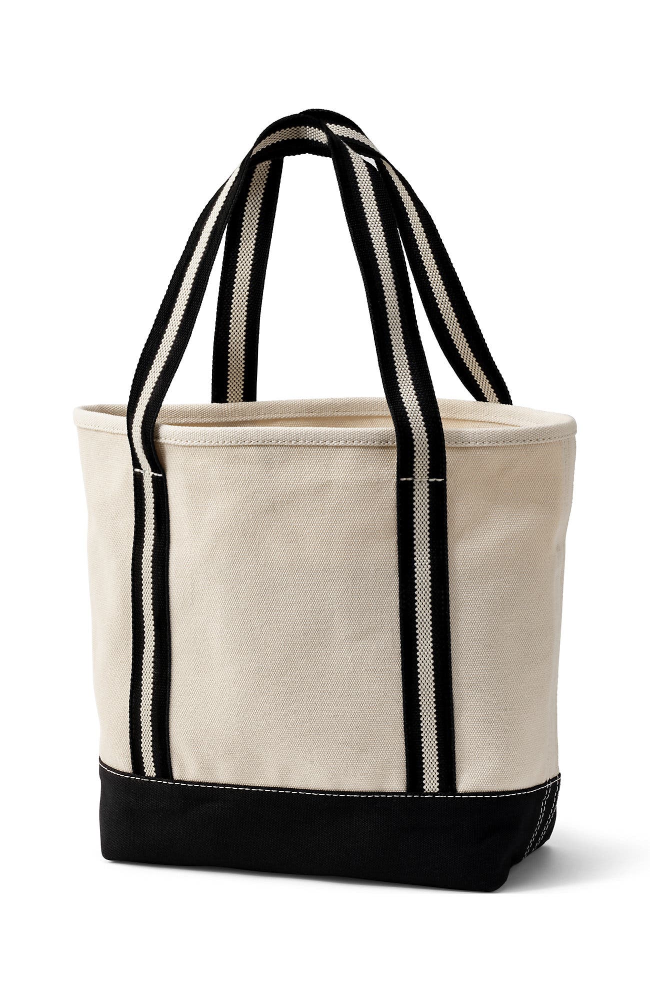 Open Top Canvas Tote Bag, Alternate, color, Natural/Burgundy Spritz Stripe