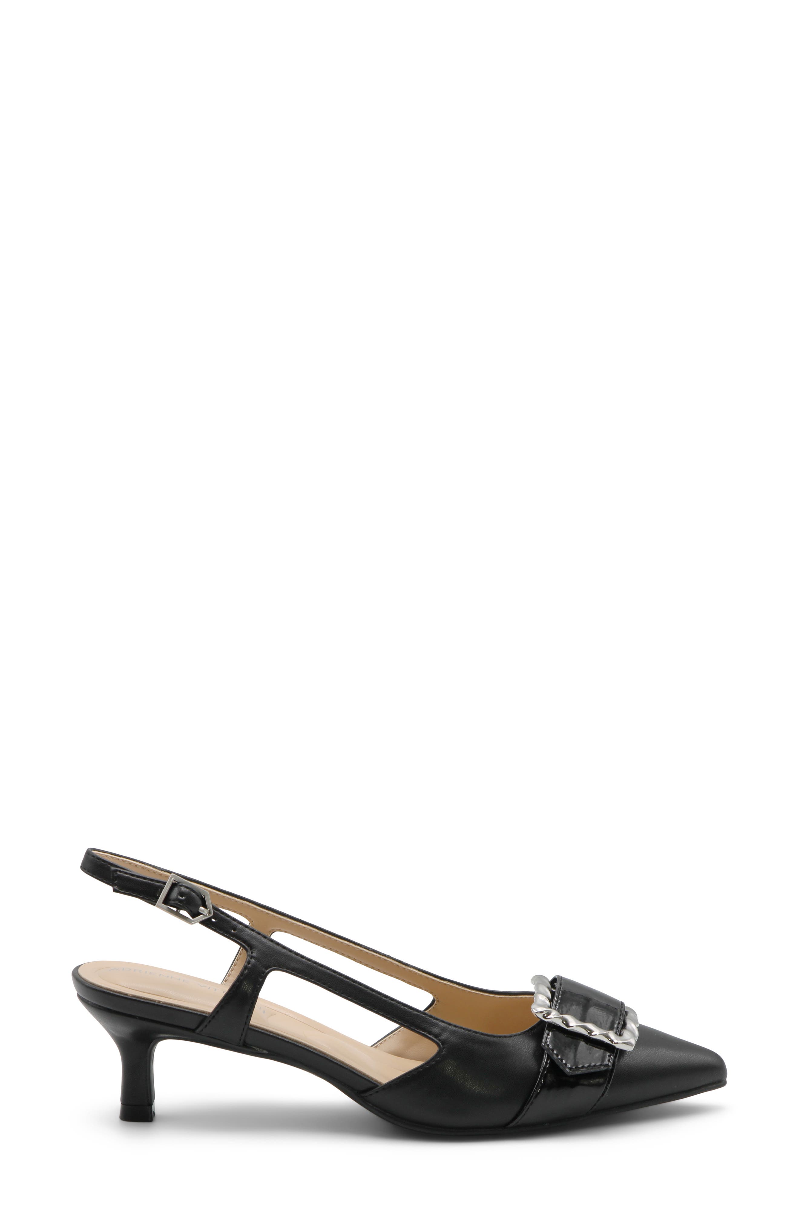 Adrienne Vittadini Sippy Pointed Toe Slingback Pump, Alternate, color, Black