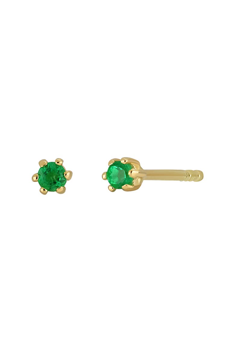 18K Yellow Gold Solitaire Stud Earrings (Nordstrom Exclusive), Main, color, 18KY