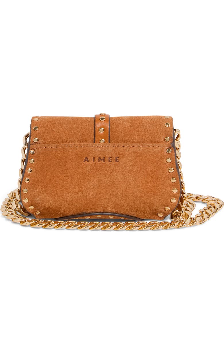 AIMEE Micro Armour Suede Crossbody Bag, Alternate, color, Rustic Caramel Suede