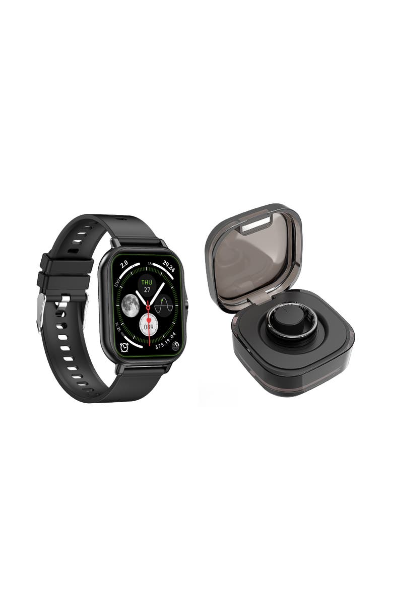 PURSONIC Smart Watch & Wellness Ring Bundle, Main, color, Black