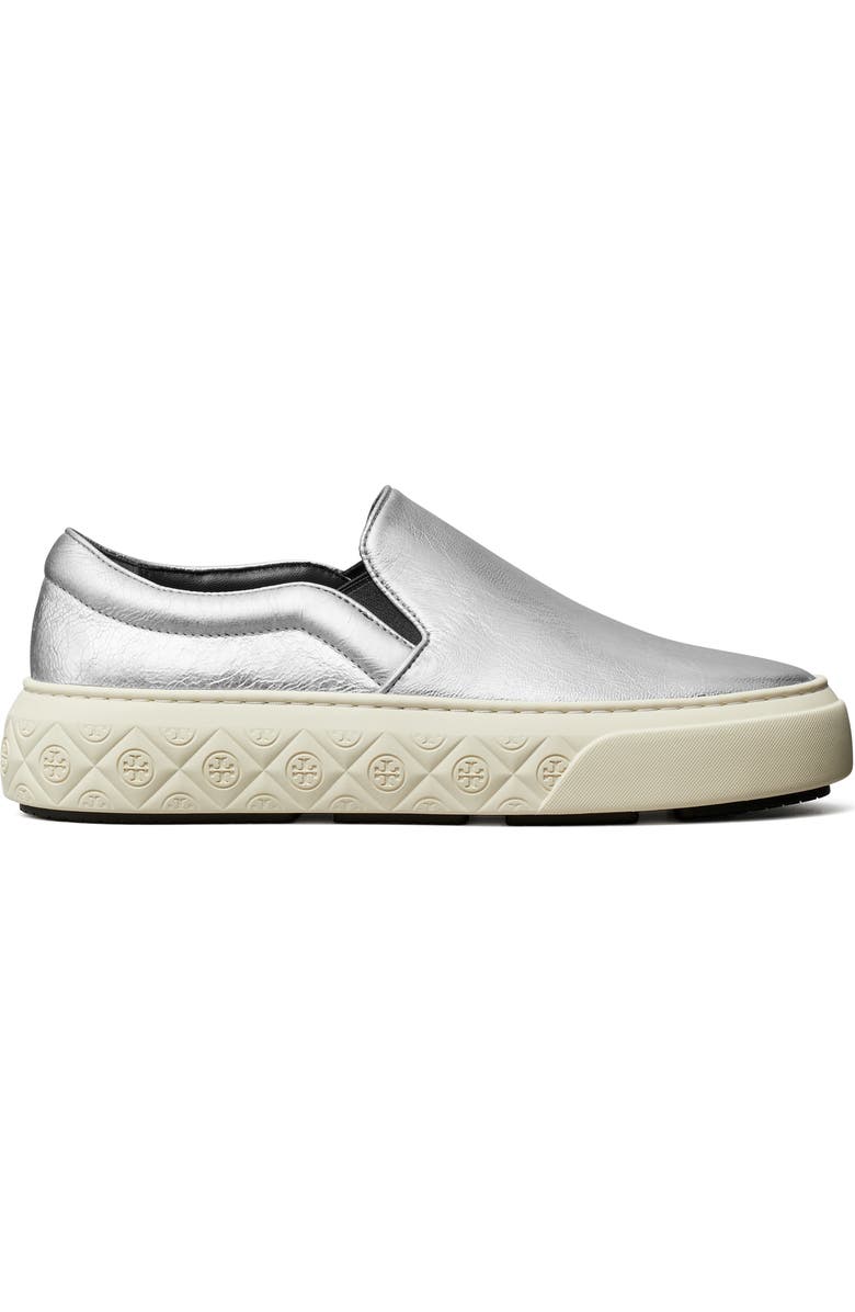 Tory Burch Ladybug Slip-On Platform Sneaker, Alternate, color, Silver