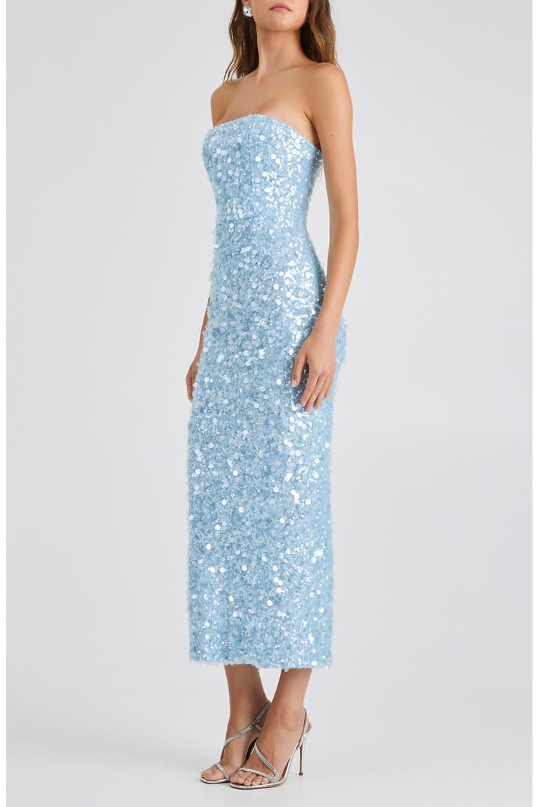 Leslie Sequin Column Gown, Alternate, color, ICY BLUE