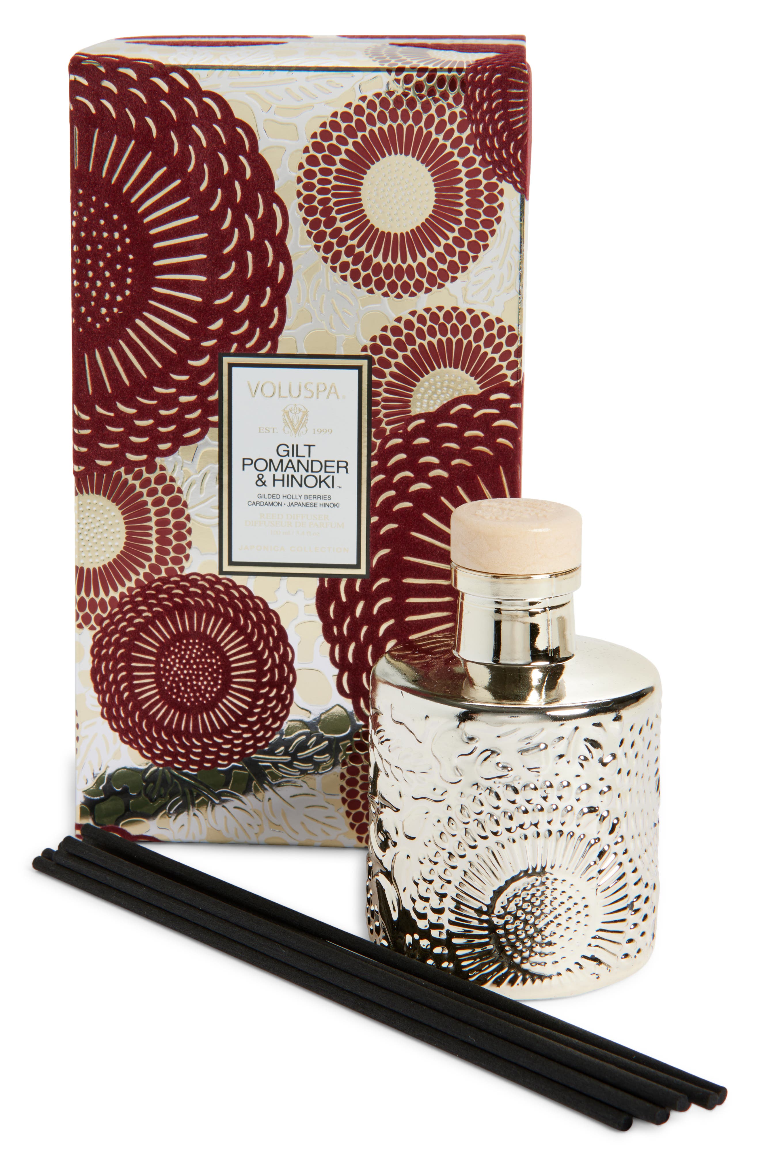 Gilt Pomander & Hinoki Holiday Reed Diffuser