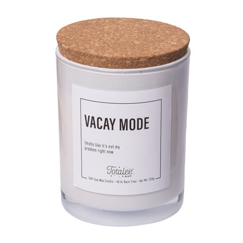 Vacay Mode Soy Candle Wax White 8.46 oz Burn Time 40