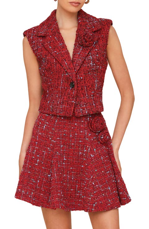 Tweed One-Button Vest