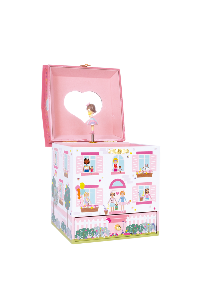 Floss & Rock Jewelry Box Doll House Plays Its a Small World, Alternate, color, Pink