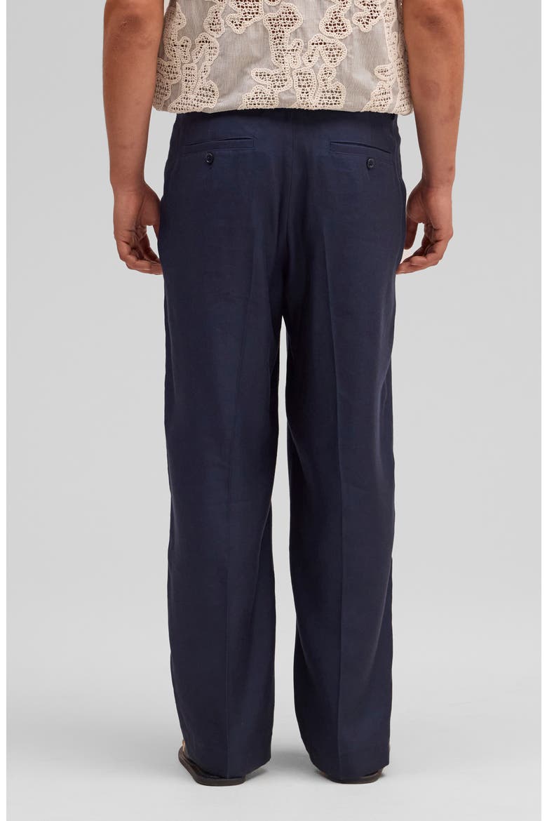 Kay Relaxed Fit Twill Trousers, Alternate, color, DEEP NAVY