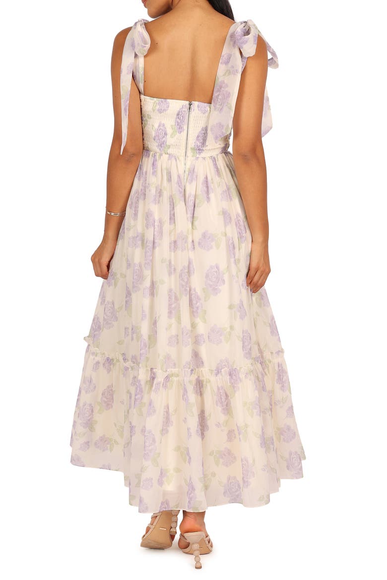 Floret Bow Strap Midi Sundress, Alternate, color, LAVENDER
