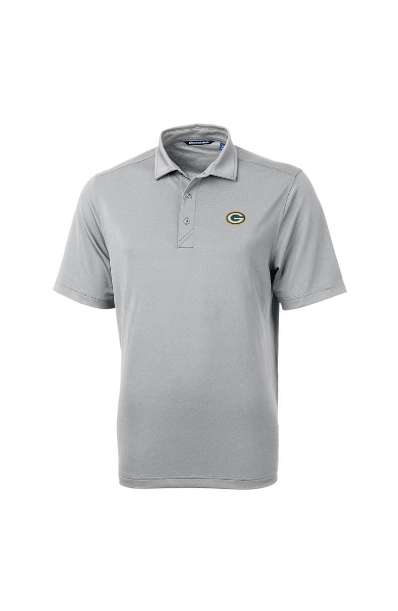 Cutter & Buck Men's Cutter & Buck Gray Green Bay Packers Big & Tall Virtue Eco Pique Recycled Polo, Alternate, color, Gray